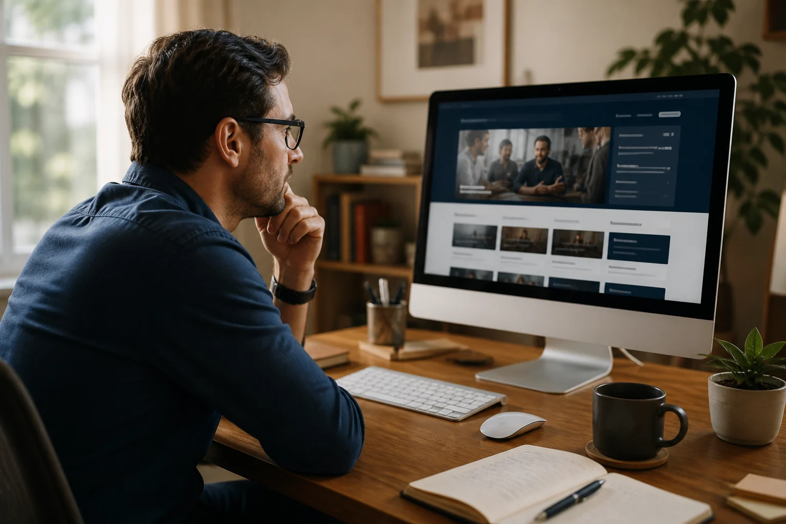 A digital ministry leader reviewing a Christian questions and answers website
